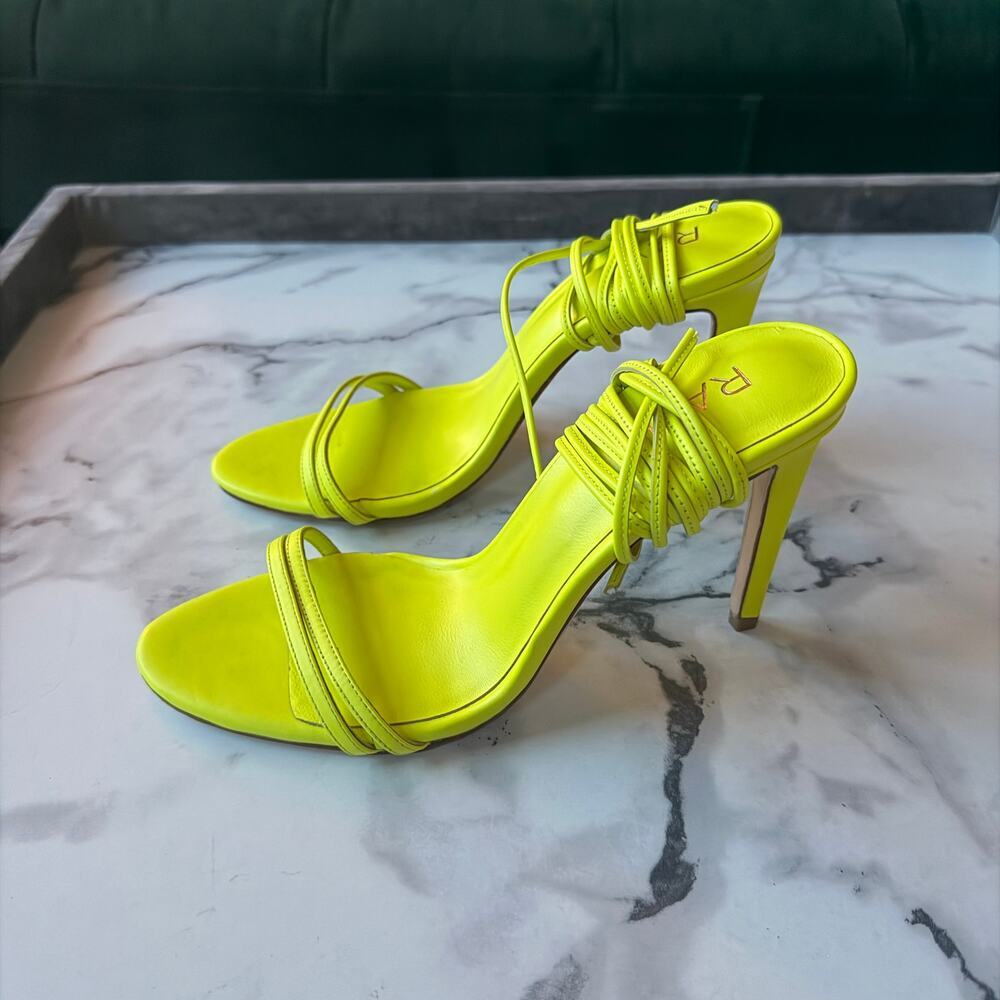 RAYE Alex Neon Yellow Lace-Up Heels NEW Size 9 - Picture 7 of 10